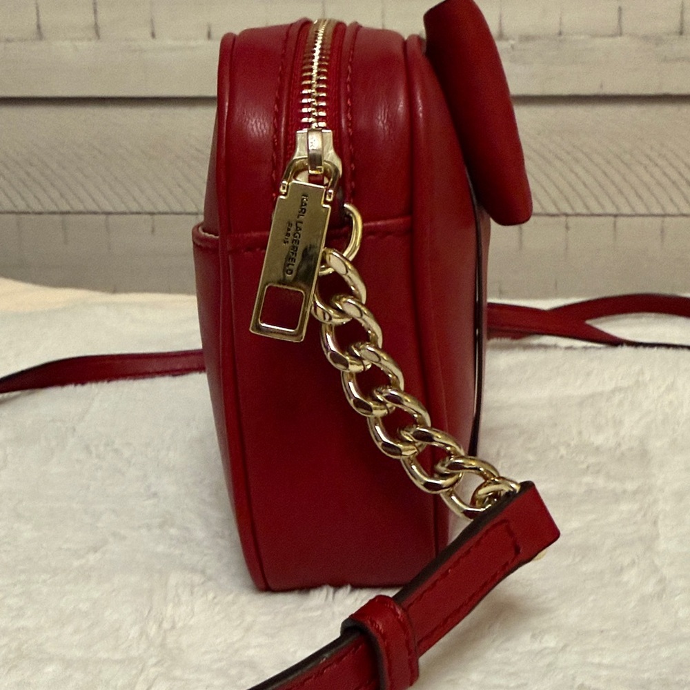Karl Lagerfeld Red Crossbody Bag with Bow - Picture 3 of 6
